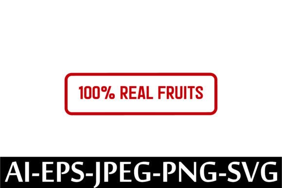 100 Real Fruits Rubber Stamp Design