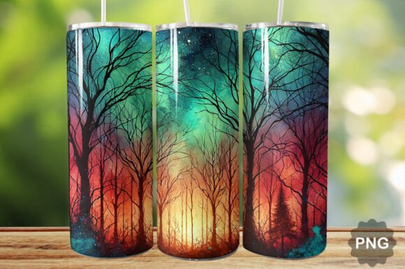 Alcohol Ink Sunset Tumbler Wrap