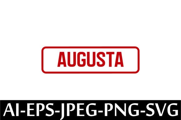 AUGUSTA Rubber Stamp Design Vector Overview
