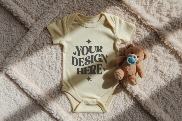 Baby Onesie Bodysuit Mockup 27