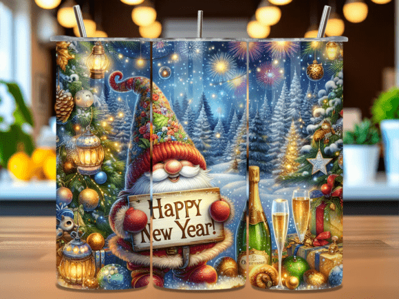 Christmas Gnome New Year Tumbler Wrap: A Festive and Practical Design Solution