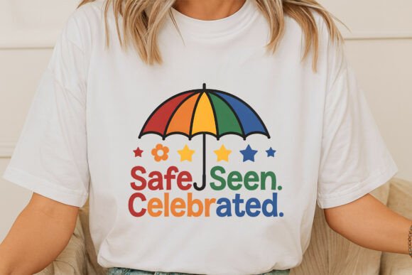 Colorful Umbrella with Stars and Flowers: A Symbol of Safety, Visibility, and Celebration