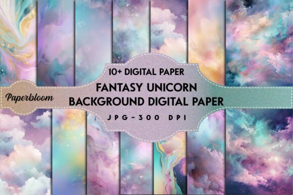 Enhance Your Creative Projects with Fantasy Pastel Background Digital Paper