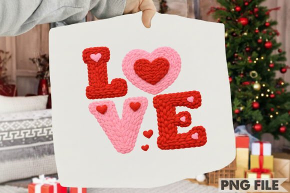 Faux Yarn Valentine Png Valentines Love: A Creative Resource for Sublimation and Printing
