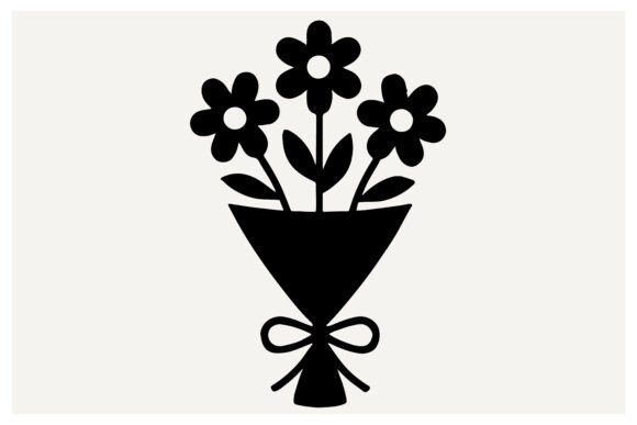 Floral Blossom Gift Simple Silhouette: A Unique and Versatile Design for Creatives