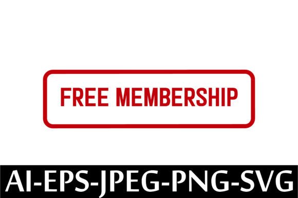 FREE MEMBERSHIP Rubber Stamp Design