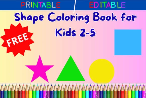 Free Shapes Coloring Book for Kids 2-5