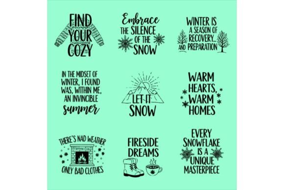 Freebie Winter Season Quotes Bundle: A Versatile Collection for Creative Projects