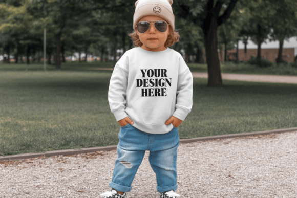 Gildan 18000B Sweatshirt Kids Mockup
