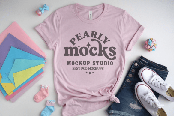Kids Bella Canvas 3001Y T-shirt Mockup 7: A Creative Tool for Designers
