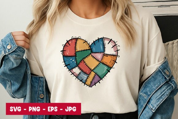 Patchwork Heart Love SVG PNG: A Versatile Digital Asset for Creative Expression