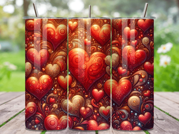 Retro Heart 20oz Tumbler Wrap