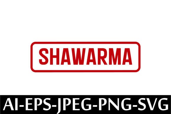 SHAWARMA Rubber Stamp Design Vector: A Versatile Digital Tool for Creative Professionals