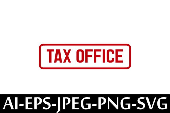 TAX OFFICE Rubber Stamp Design Vector